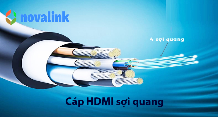 Cáp HDMI sợi quang dài 30m chính hãng Nova hình ảnh siêu nét NV-31012A